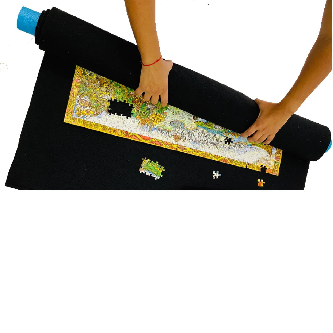 Tapete Para Rompecabezas Negro Tamaño 100x70 Cm Ingenio Destreza