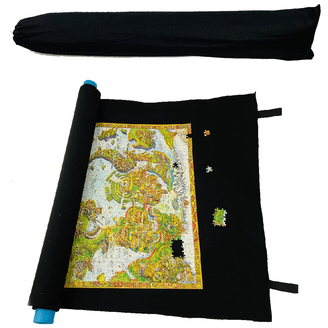 Tapete Para Rompecabezas Negro Tamaño 100x70 Cm Ingenio Destreza