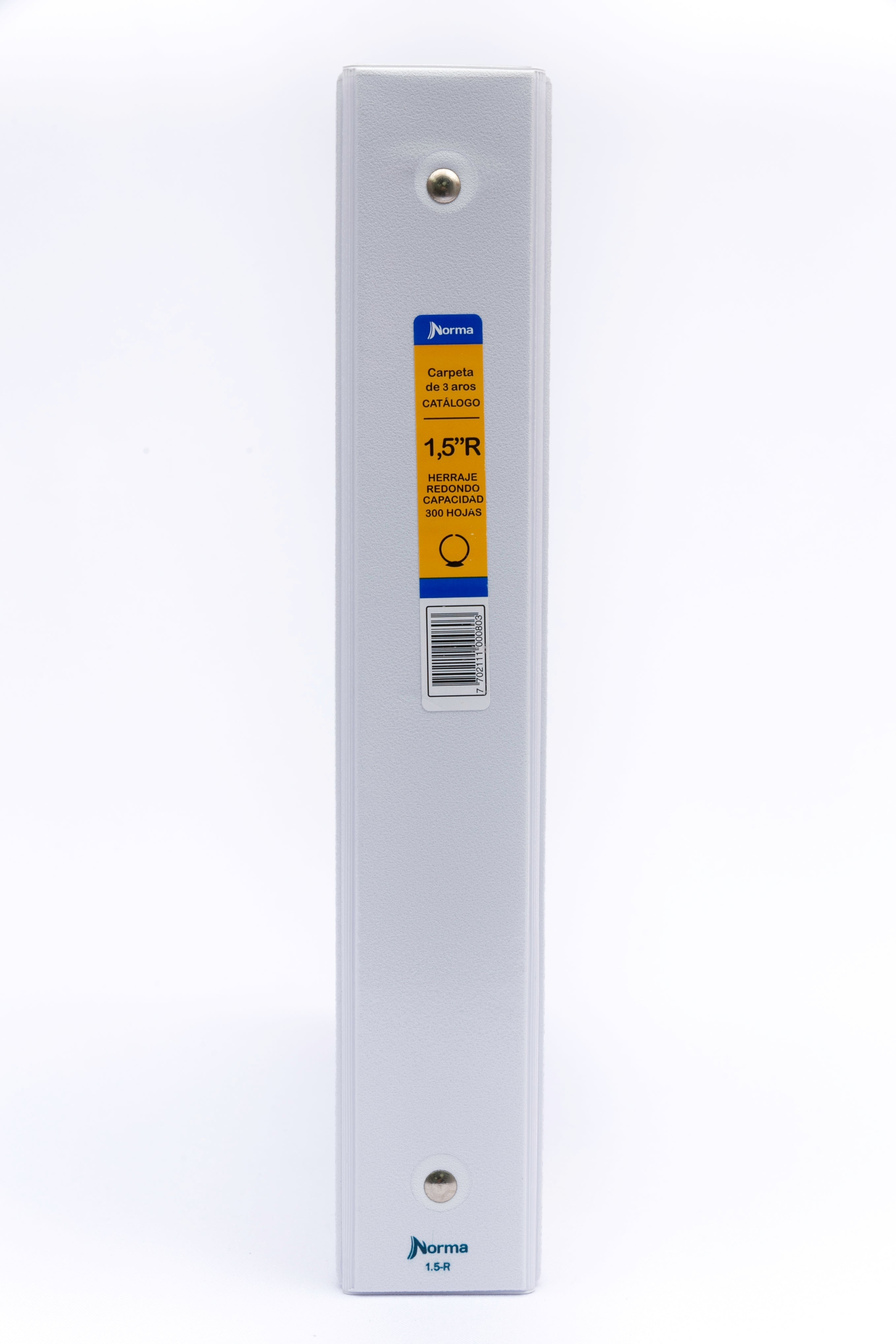 Pasta Catálogo Blanca Carta 1.5'' Redondo 3 Aros Norma