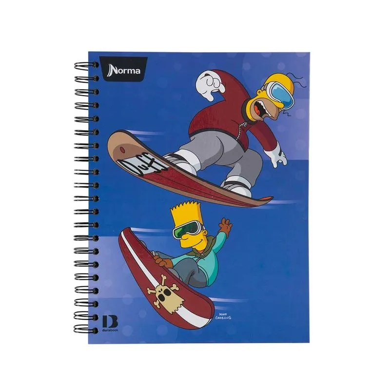 Cuaderno Argollado Durabook The Simpsons 80 Hojas Rayado Norma