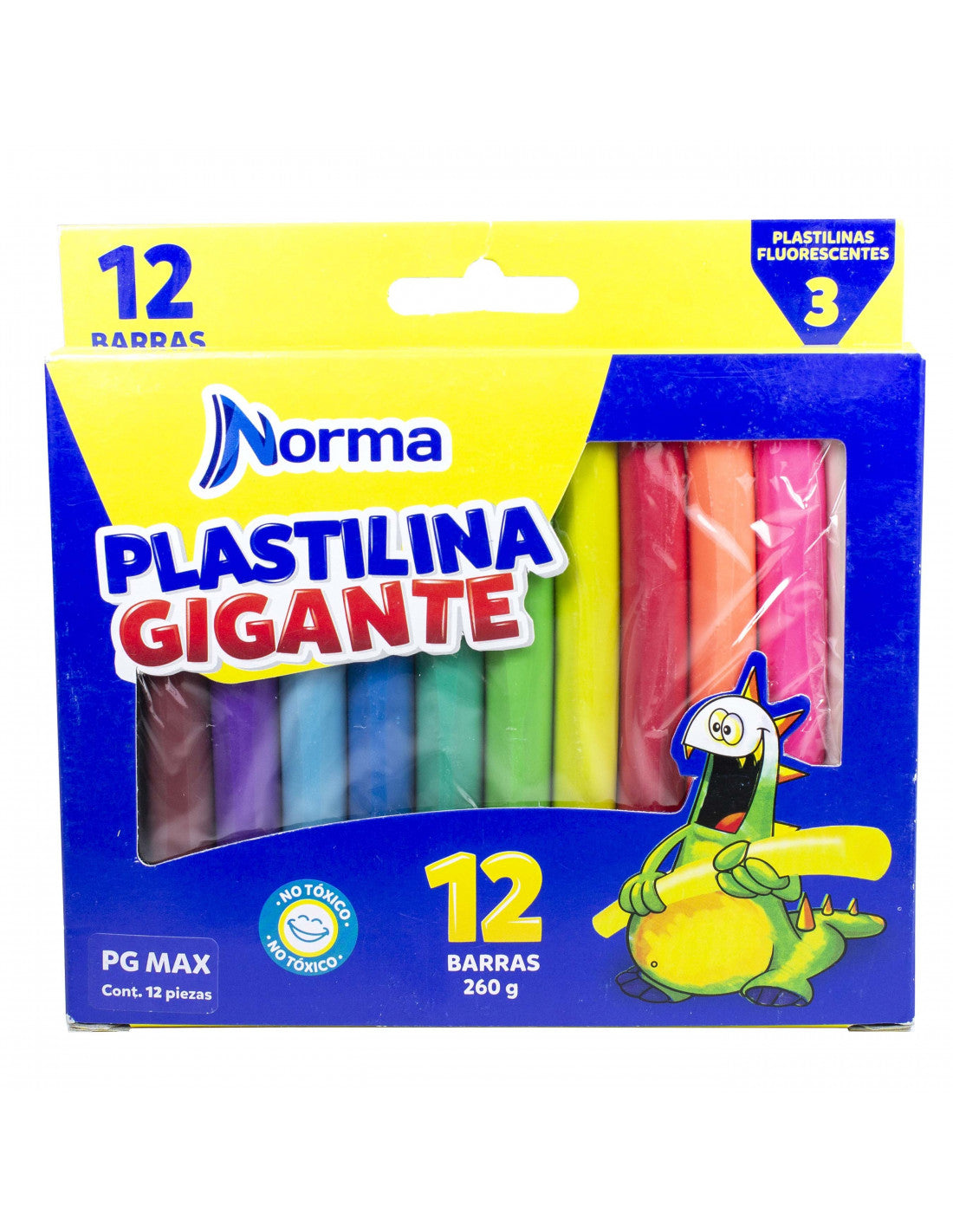 Plastilina x12 Gigante 260 Grs Norma