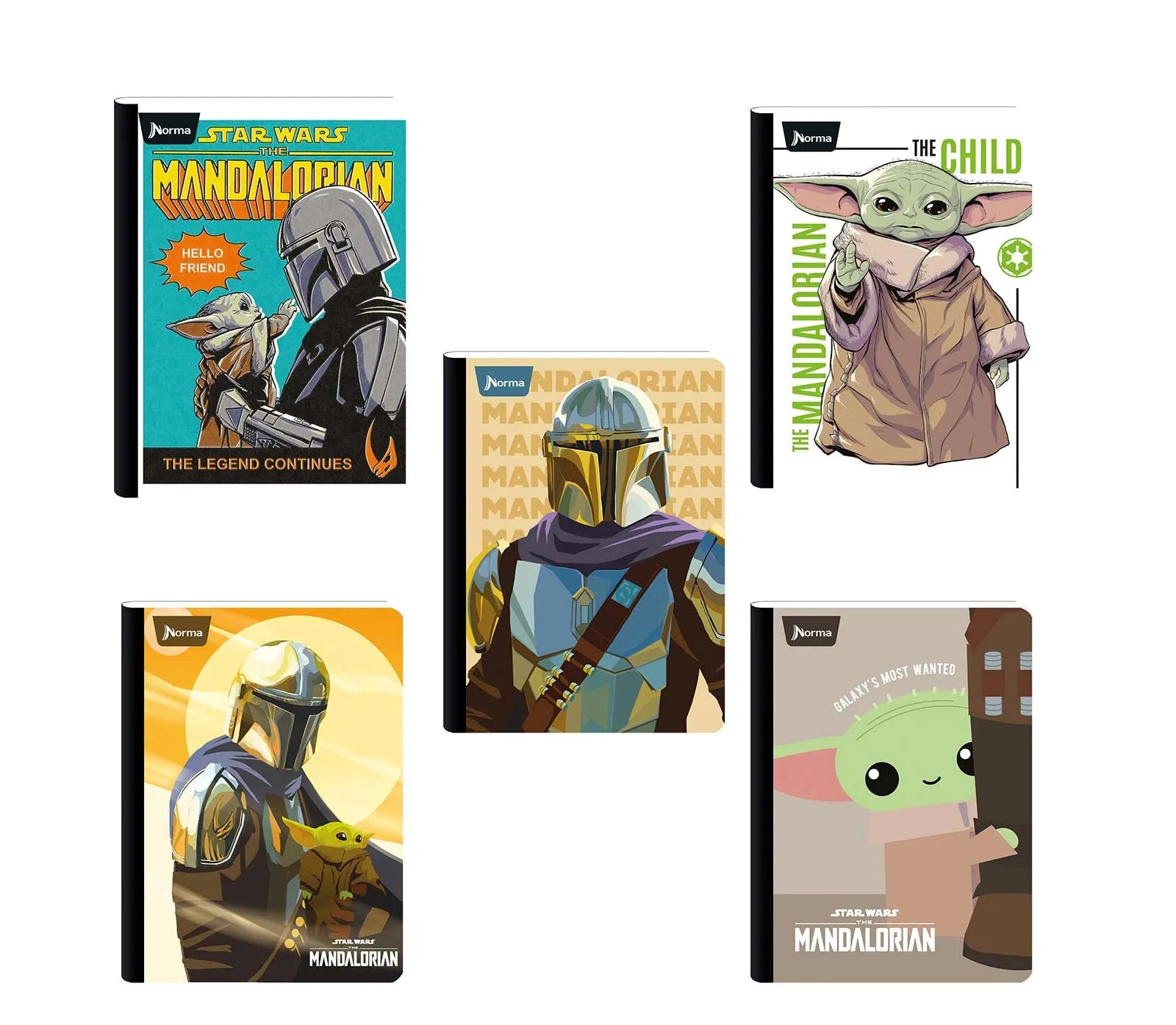 Cuaderno Cosido Mandalorian 100 Hojas Cuadriculado Norma