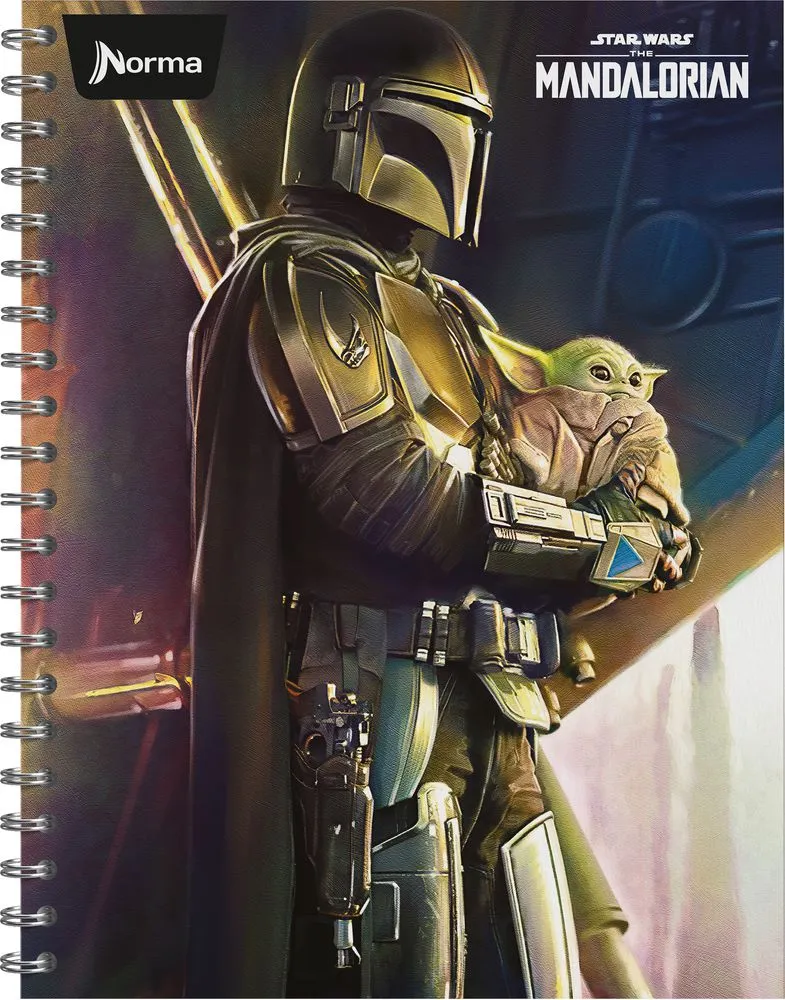Cuaderno Argollado Mandalorian 80 Hojas Rayado Norma