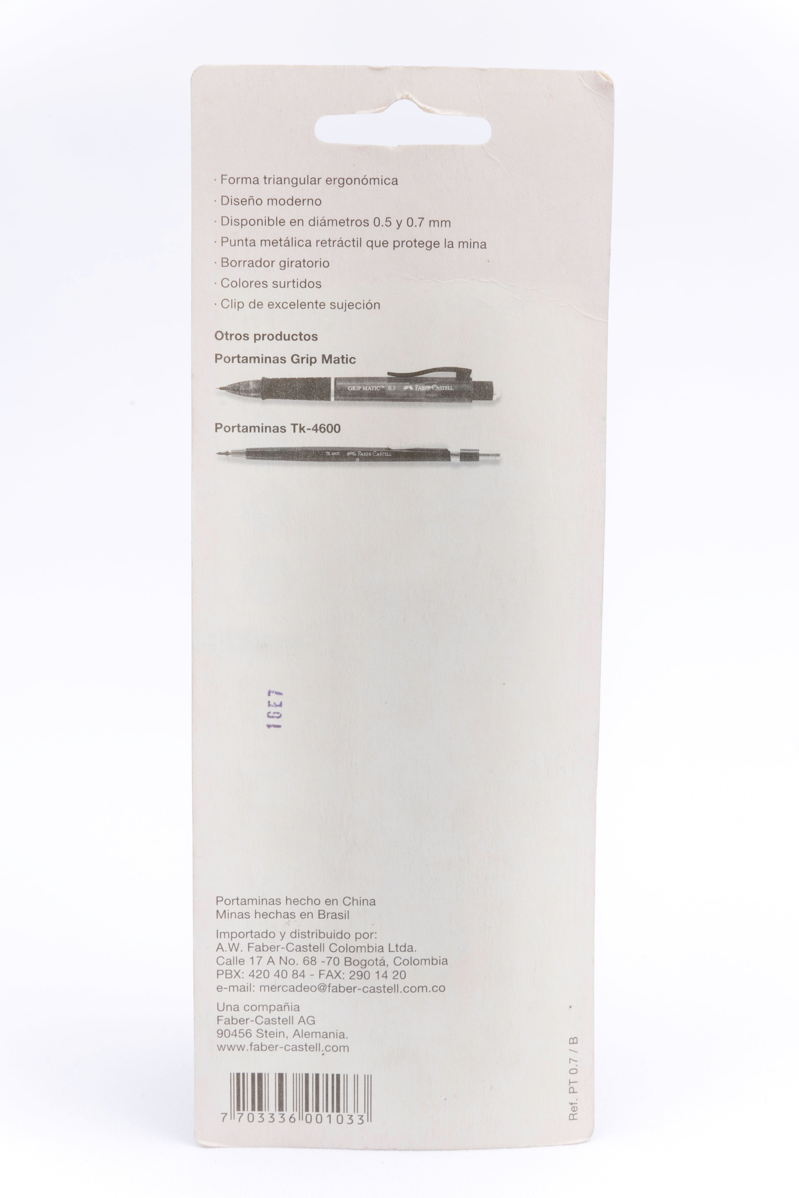 Portaminas Poly Try 0.7 Mm Con Minas Faber Castell