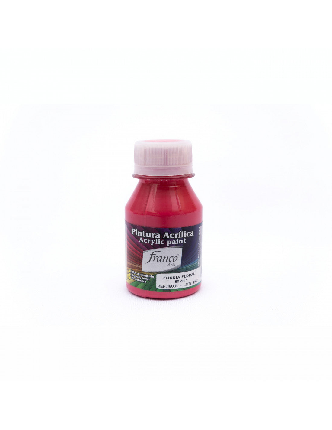 Pintura Acrílica Al Frío 60 ml Fucsia Floral Franco Arte