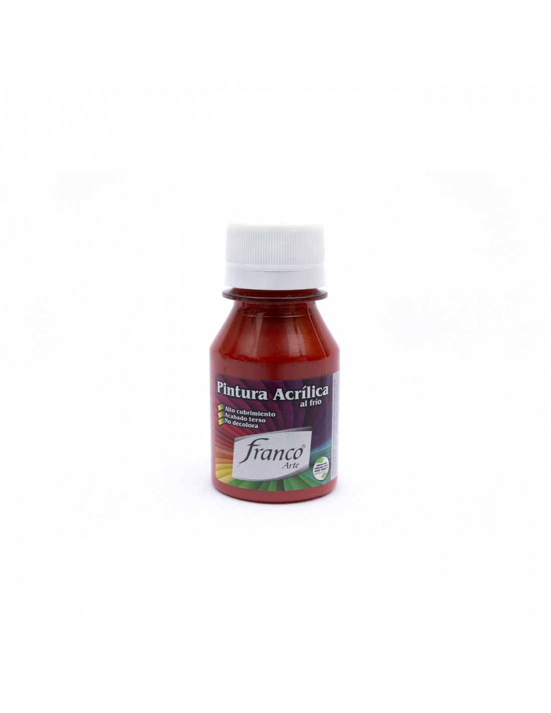 Pintura Acrílica Al Frío 60 ml Rojo Teja Franco Arte