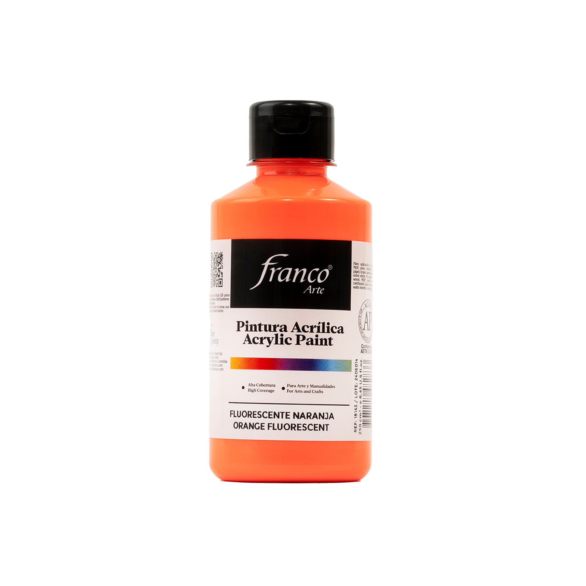 Pintura Acrílica Al Frío 250 ml Naranja Franco Arte