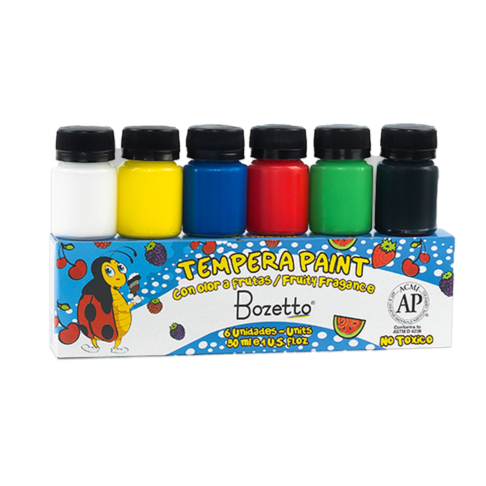 Pintura Académica Tempera Con Olor 30 ml x6 Bozetto