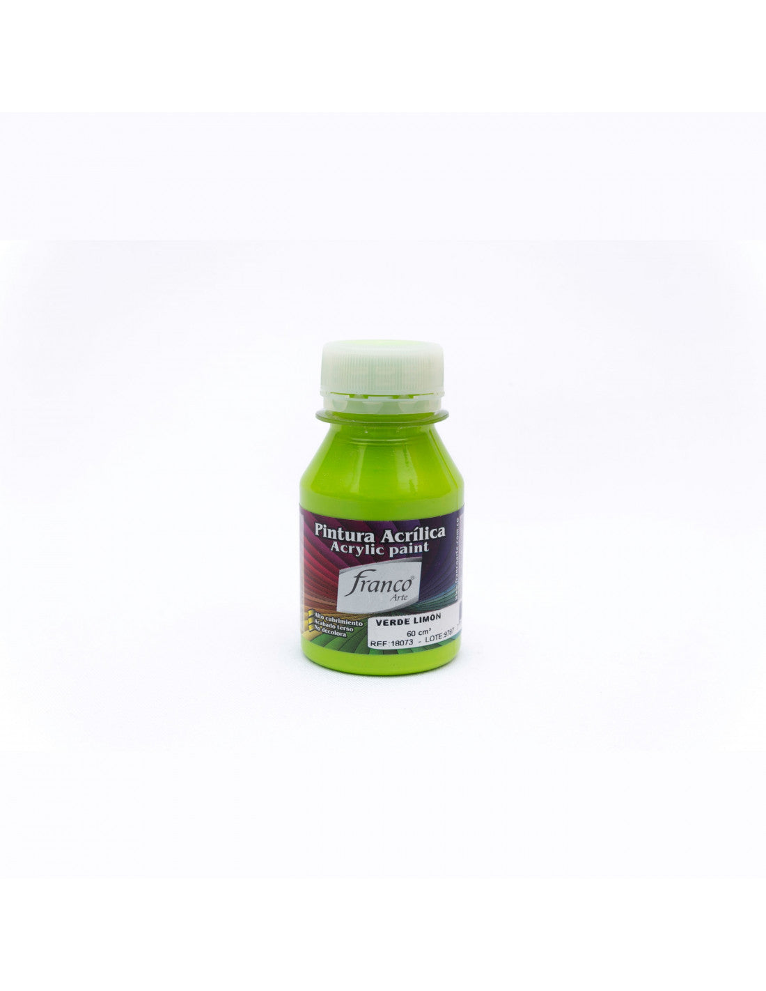 Pintura Acrílica Al Frío 60 ml Verde Limón Franco Arte