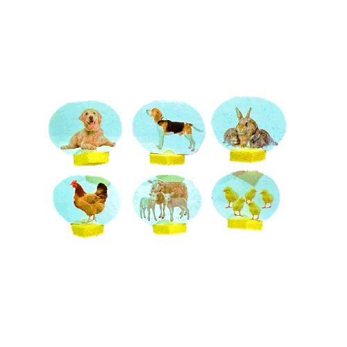 Animales Plásticos Miniatura x6 Para Maquetas | El Trebol