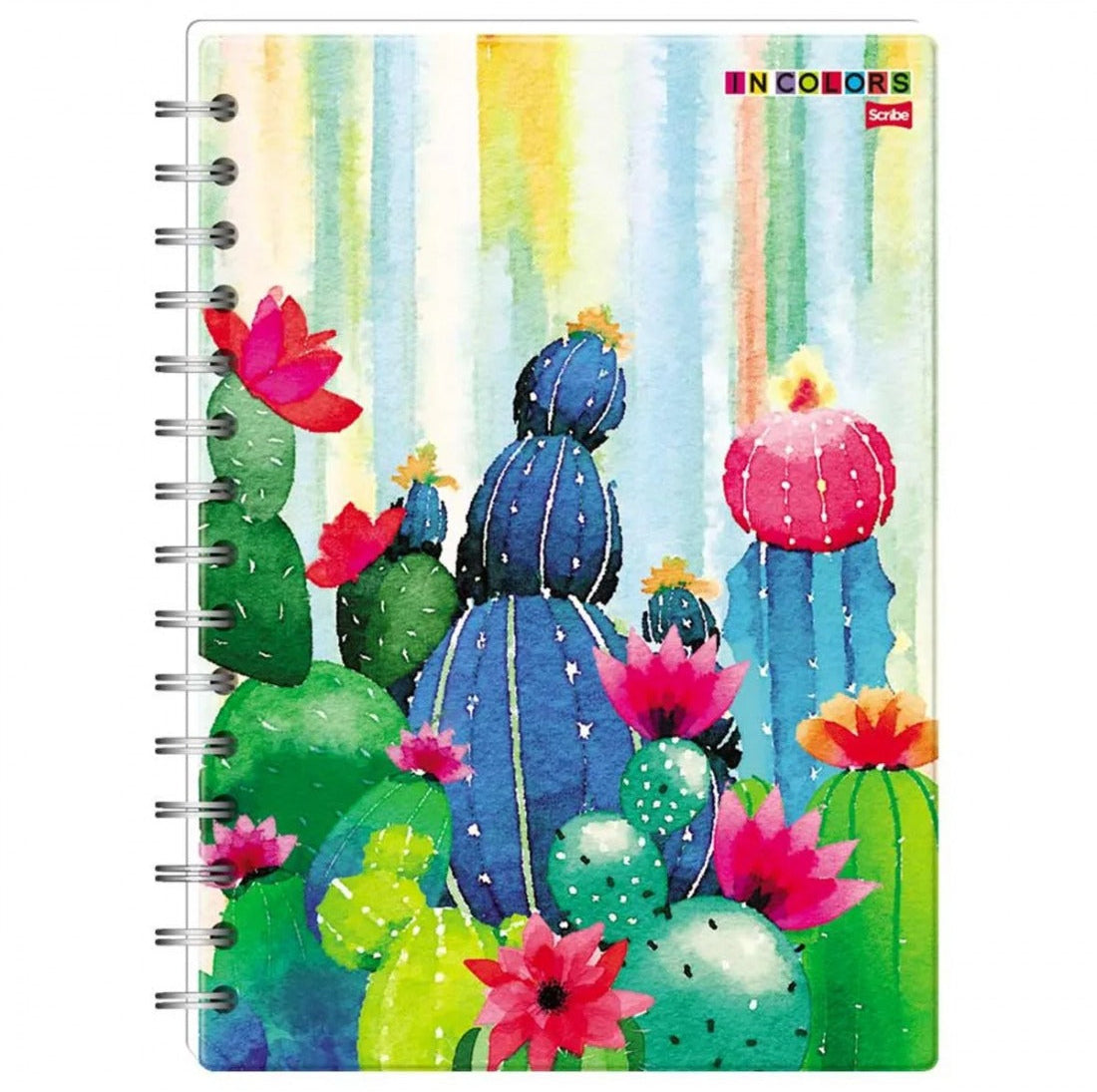 Cuaderno Argollado Grande Incolors 80 Hojas Cuadriculado Scribe