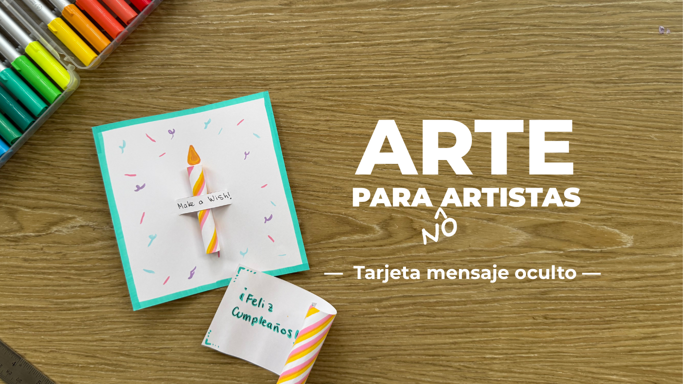 Tarjeta de cumpleaños hecha a mano con vela 3D y mensaje oculto