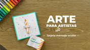 Tarjeta de cumpleaños hecha a mano con vela 3D y mensaje oculto
