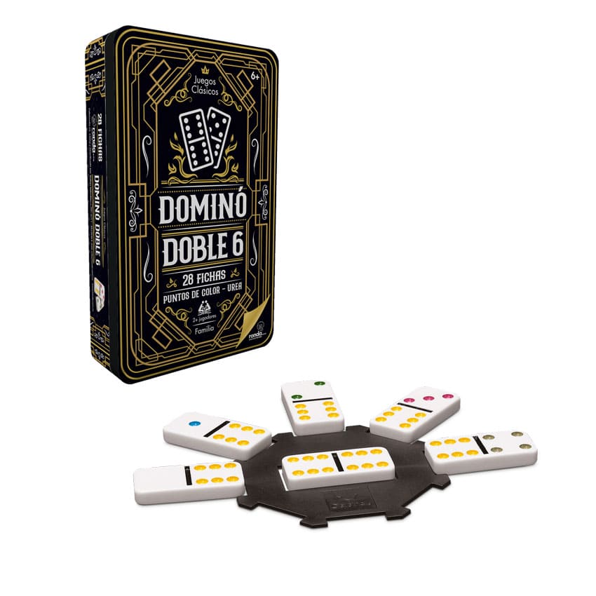 Juego De Mesa Dominó Doble 6 Caja Metálica | Ronda