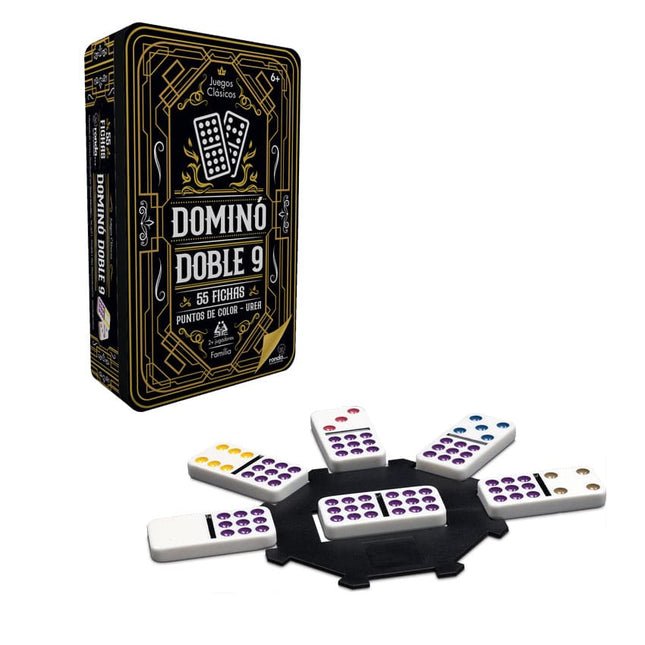 Juego De Mesa Dominó Doble 9 Caja Metálica | Ronda