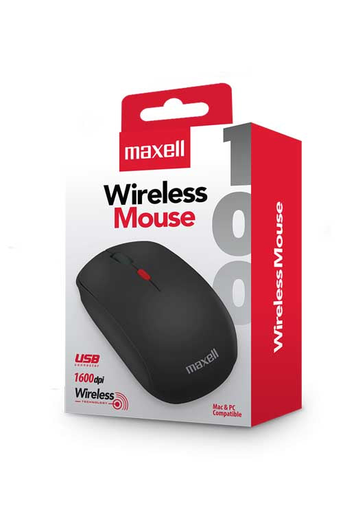 Mouse MOWL-100 Negro Inalámbrico 1600 DPI Maxell
