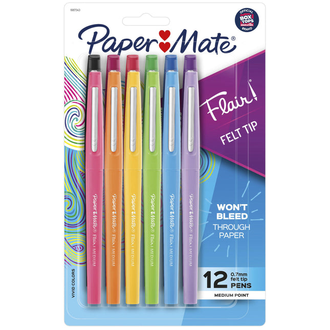 Plumígrafos Surtido x12 Paper Mate