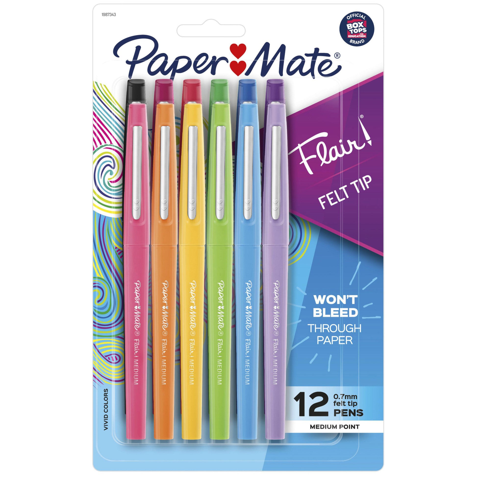 Plumígrafos Surtido x12 Paper Mate
