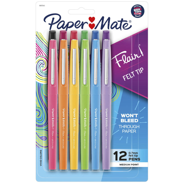 Plumígrafos Surtido x12 Paper Mate