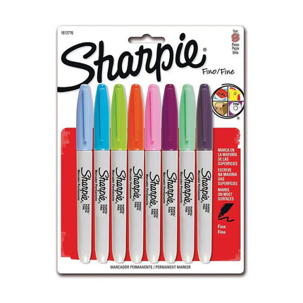 Marcadores Sharpie punta fina pastel x8
