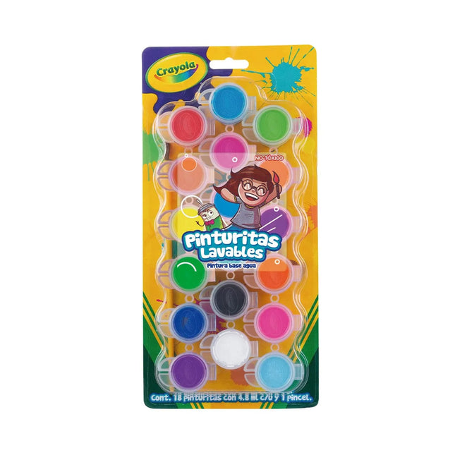 Mini Pinturitas Lavables x 18 Crayola