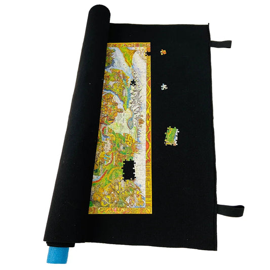 Tapete Para Rompecabezas Negro Tamaño 100x70 Cm Ingenio Destreza
