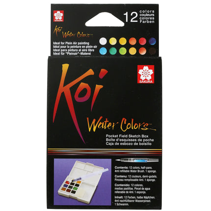 Koi Sketch Box Acuarelas Metálicas y Fluorescentes | Sakura