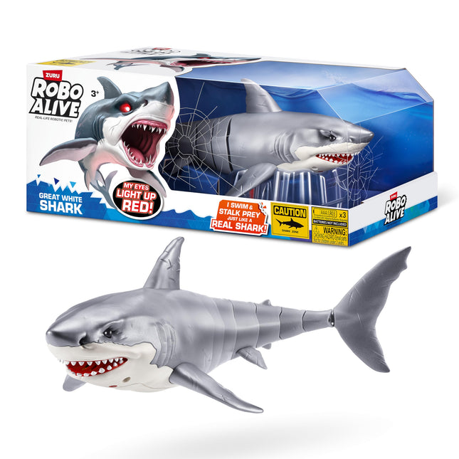 Tiburón Blanco Robótico Iluminado Con Luces Led | Zuru
