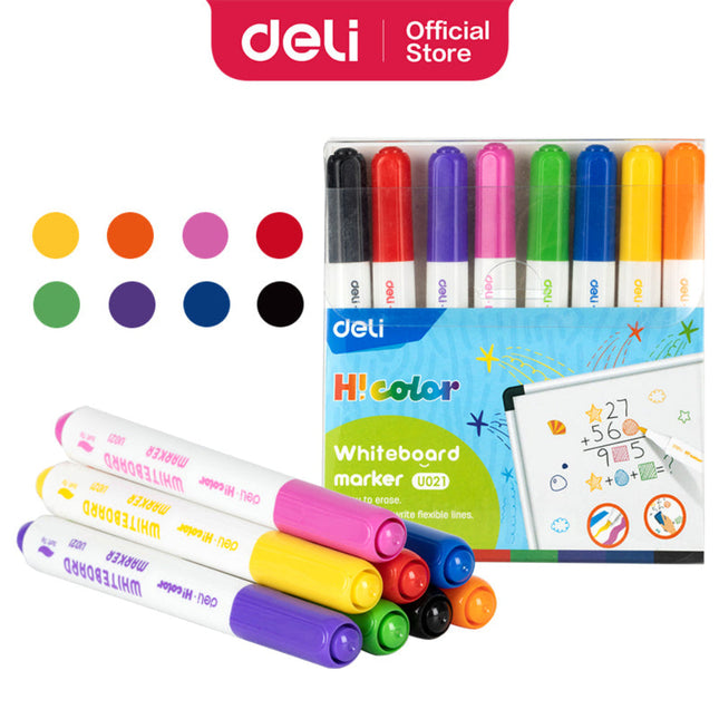 Estuche Marcadores Borrables Para Tablero x8 Deli