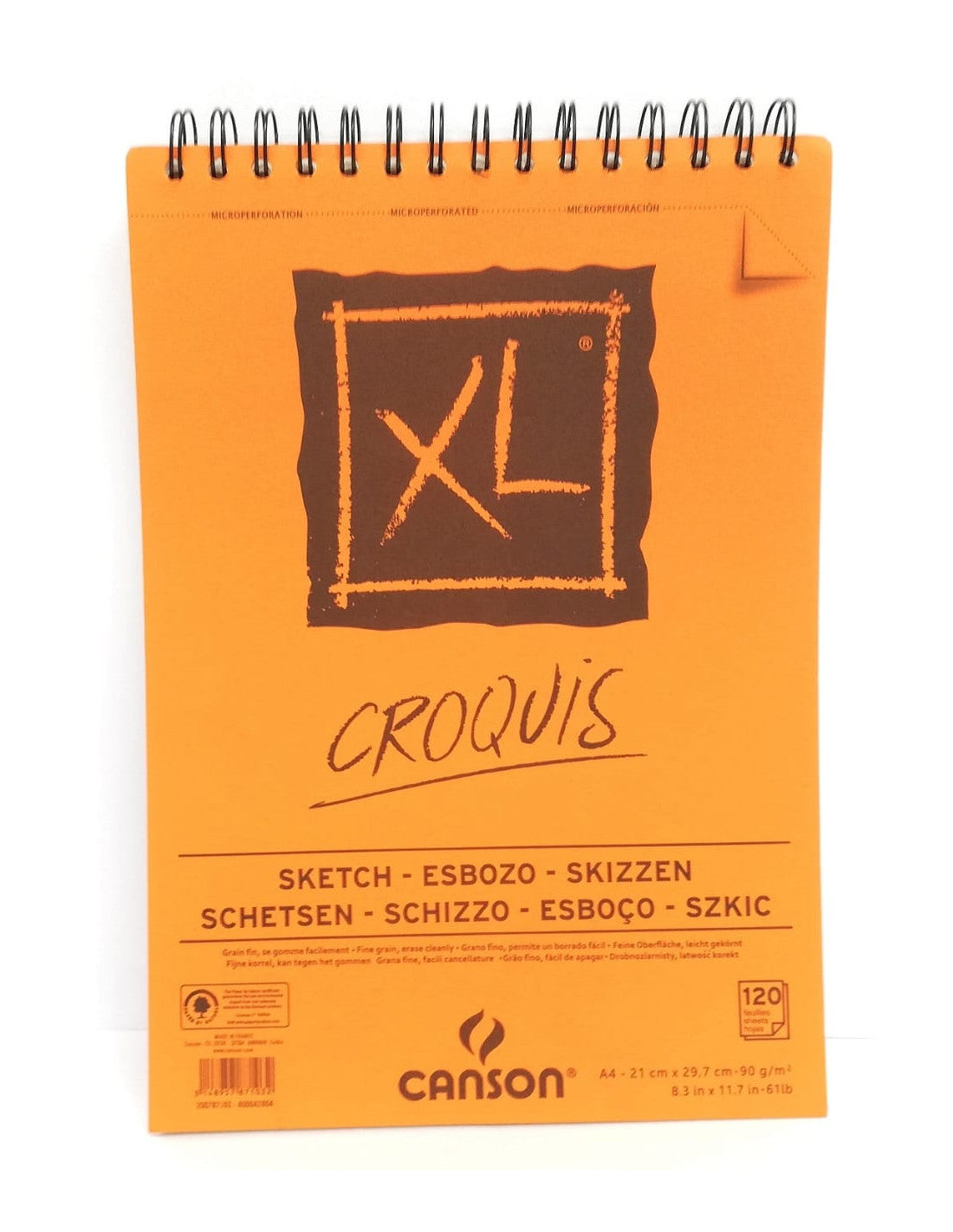 Block XL Croquis naranja 90 Gr A4