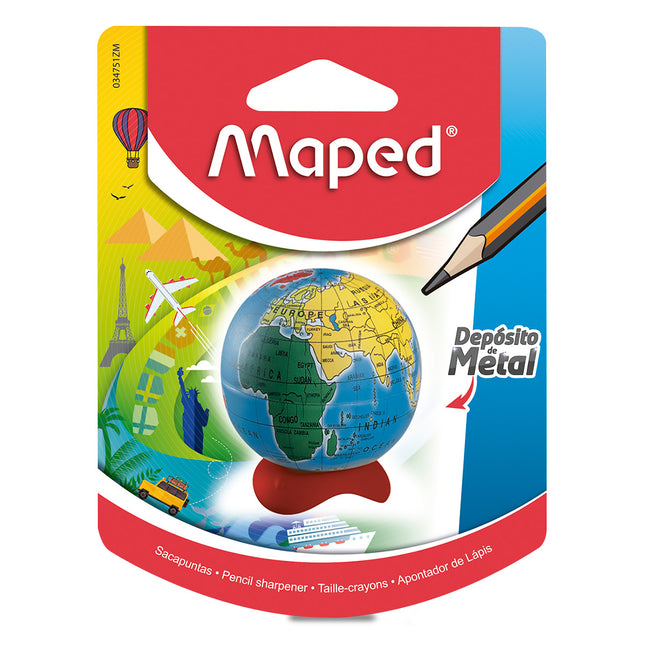 Sacapuntas Globo Terráqueo Un Orificio | Maped