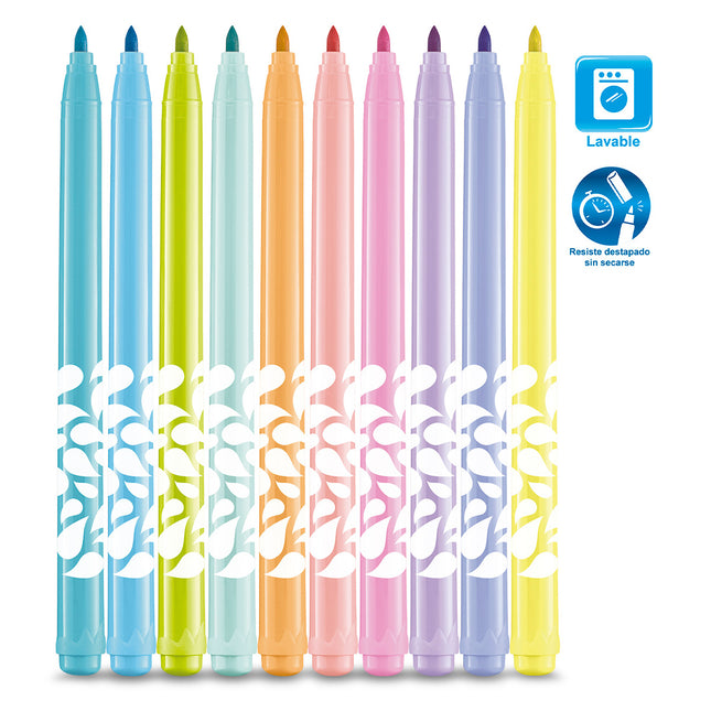 Plumones Lavables Pastel x10 | Maped