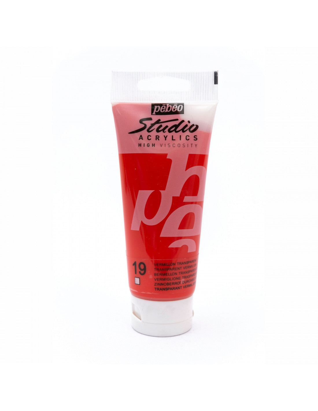 Acrílico Pebeo Studio 100 ml Bermellón Transparente