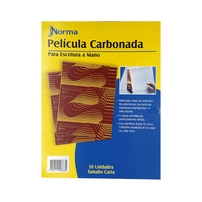 Papel Carbón Carta Mano x50 Norma