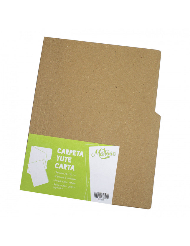 Carpeta Yute Earthpact Natural Carta x5 Norma