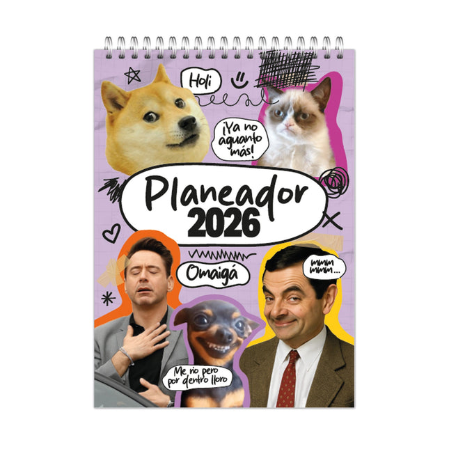 Planeador 2026 Memes 40x29 cm | Pinzell