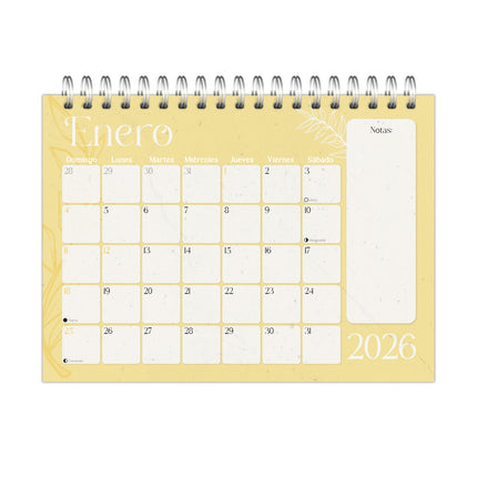 Planeador 2026 Colores Pastel 33x24 cm | Pinzell