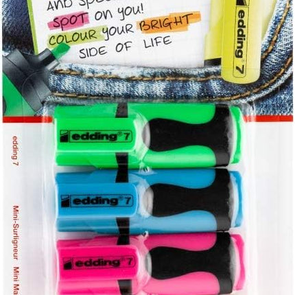 Mini Resaltador Colores Neón x5 | Edding