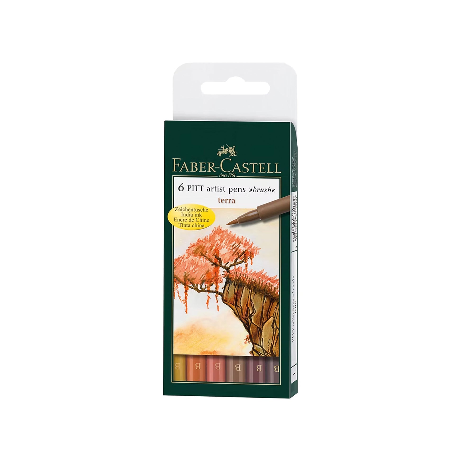 Marcadores Pitt Pen Colores Terra x6 Faber Castell