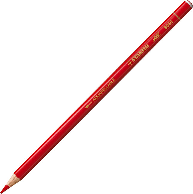 Lápiz Vidriograph Stabilo All Universal rojo (modelo 8040), mina gruesa pigmentada de 3,3 mm, ideal para marcar en vidrio, metal o plástico.