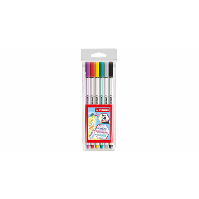 Plumígrafo Pen Brush 68 x6 Unidades Stabilo