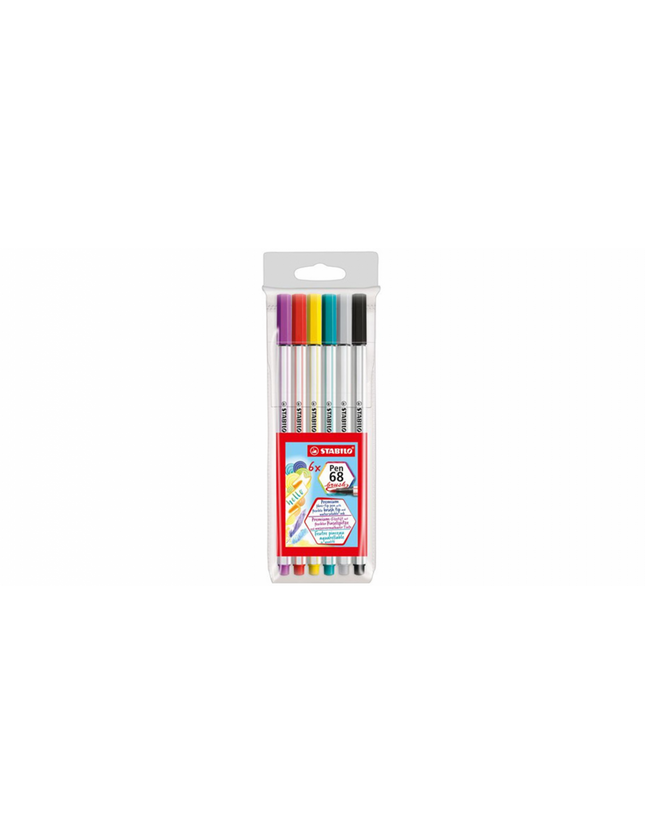 Plumígrafo Pen Brush 68 x6 Unidades Stabilo