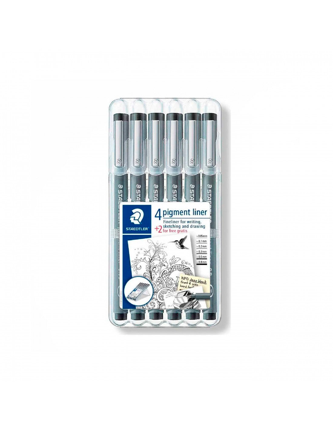Set de Rapidógrafos Negros Staedtler x 6 unidades