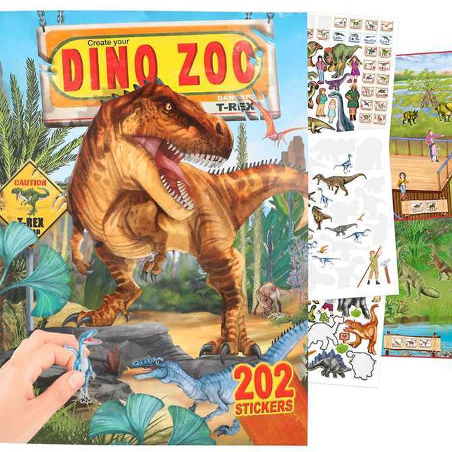 Cuaderno De Stickers Crea Tu Zoológico De Dinosaurios | Dino World