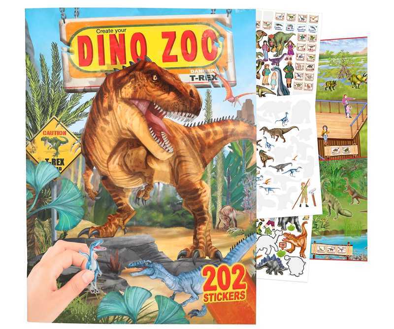 Cuaderno De Stickers Crea Tu Zoológico De Dinosaurios | Dino World