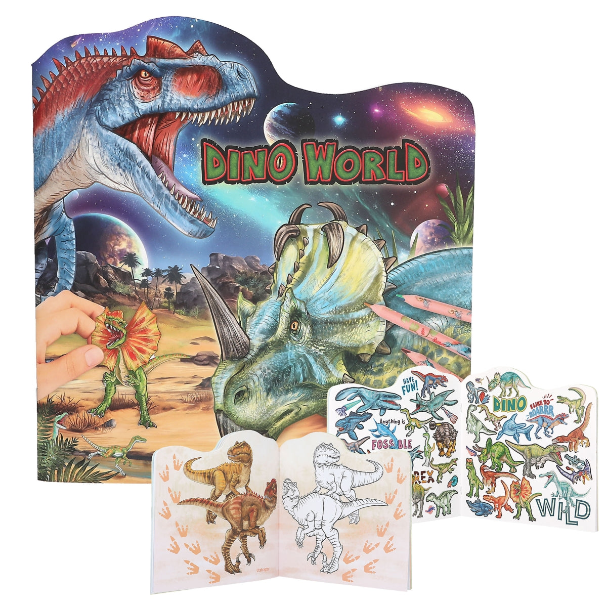 Cuaderno De Stickers Y Colorear Dinosaurios | Dino World