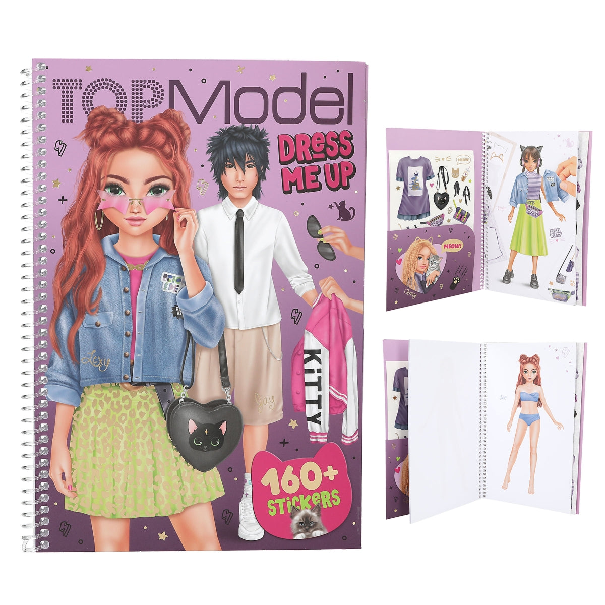 Cuaderno De Stickers Grande Dress Me Up Rebel Kitty | Top Model