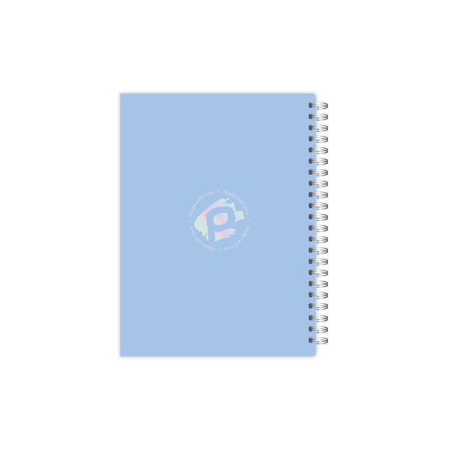 Cuaderno Argollado 5 Materias Mediano Azul Pastel | Pinzell