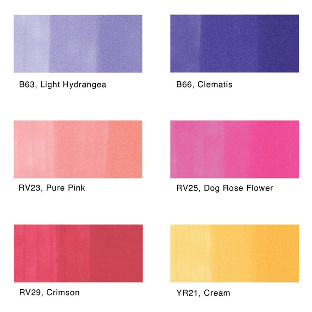 Marcador Color Set Floral Favorites II x6 | Copic
