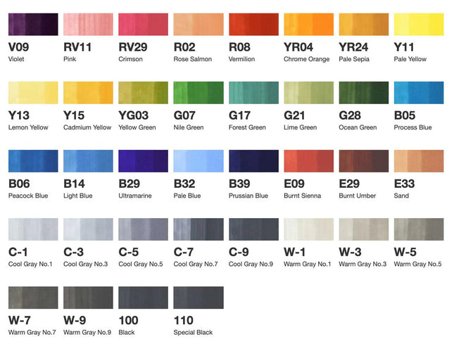 Marcador Color Set x36 | Copic